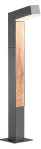 REDO 90512 WOODY vonkajšie stojanové svietidlo/stĺpik SMD LED V920mm 10W 1131/650lm 3000K IP54 tmavošedá, imitácia dreva