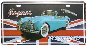 Plechová tabuľa retro Jaguar XJ 13 1966 30 x 15 cm (dobová retro reklama na automobil Jaguár)