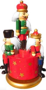 TifanTEX Vianočná dekorácia drevený Luskáčik zvonkohra 32cm