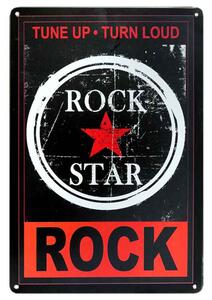 Plechová cedula Rock STAR (malá retro tabuľa 20x30 cm)