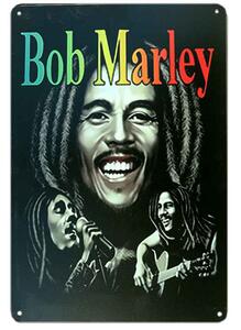 Plechová cedula Bob Marley (malá 20x30 cm retro tabuľa s najlepším hudobníkom všetkých čias)