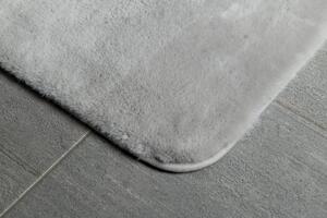 Gedy FUZZY kúpeľňová predložka, 50x80 cm, 100% polyester, protišmyk, šedá