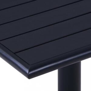 Záhradný stôl čierny Dekorhome 80x80 cm