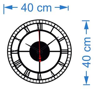 Nástenné hodiny kruhového tvaru s rímskymi číslicami I SENTOP X0073 aj čierne