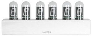 KARLSSON Stolné hodiny Cathode – biele 28 × 7,5 × 11 cm