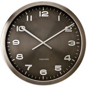 KARLSSON Nástenné hodiny Maxie – čierne 50 × 6 cm