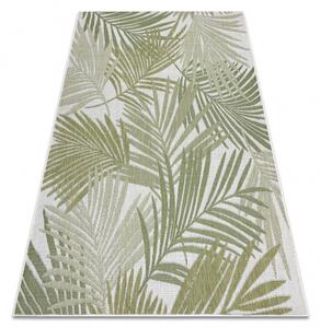 Koberec SISAL SION palmové listy, tropický 2837 ecru / zelená