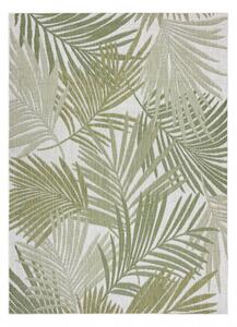 Koberec SISAL SION palmové listy, tropický 2837 ecru / zelená