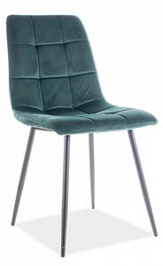 SIGNAL BRADOP Jedálenská stolička MILA velvet zelená