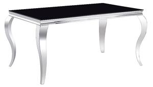 Jedálenský stôl PRINCE 150x90x75 čierny/chróm