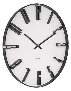 KARLSSON Nástenné biele hodiny Sentient ∅ 40 × 2 cm