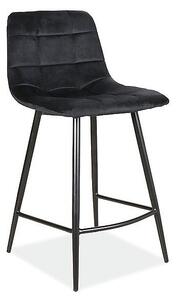 SIGNAL SIG Barová stolička MILA H-2 velvet čierna/čierne