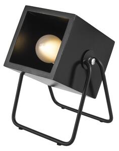 LEITMOTIV Stolná čierna lampa Hefty 14 × 13,5 × 17,5 cm