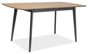 SIGNAL SIG Rozkladací jedálenský stôl VITRO II 120(160)x80x75 dub/grafit