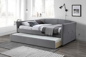 Čalúnená posteľ Sanna s prístelkou - 90x200 cm - sivá