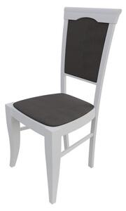 Čalúnená jedálenská stolička MOVILE 1 - biela / tmavá hnedá 2