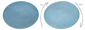 Koberec okrúhly prateľný POSH Shaggy, plyšový, protišmykový, modrý