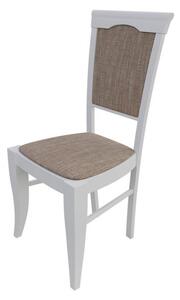 Čalúnená jedálenská stolička MOVILE 1 - biela / hnedá