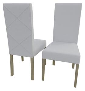 Jedálenská stolička MOVILE 4 - dub sonoma / biela eko koža