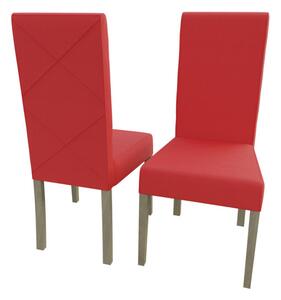Jedálenská stolička MOVILE 4 - dub sonoma / červená eko koža