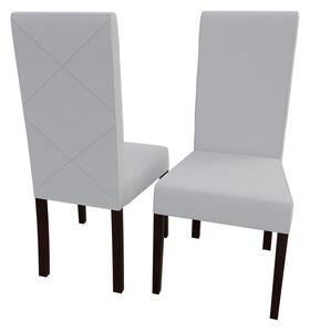 Jedálenská stolička MOVILE 4 - orech / biela eko koža