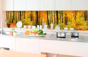 Samolepiaca fototapeta do kuchyne les vo farbách jesene