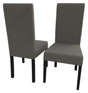 Jedálenská stolička MOVILE 4 - wenge / šedá eko koža