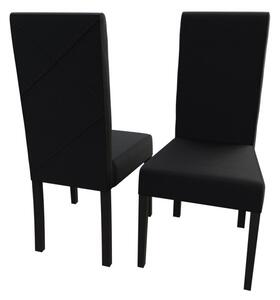 Jedálenská stolička MOVILE 4 - wenge / čierna eko koža