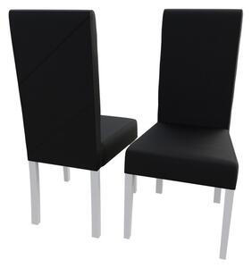 Jedálenská stolička MOVILE 4 - biela / čierna eko koža