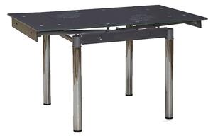 SIGNAL SIG Rozkladací jedálenský stôl GD082 sivý/chróm 80(131)x80x75