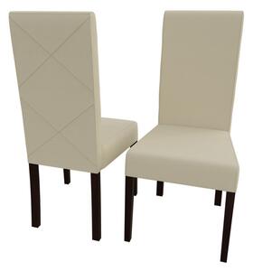Jedálenská stolička MOVILE 4 - orech / béžová eko koža