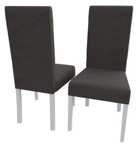Jedálenská stolička MOVILE 4 - biela / tmavá hnedá 2