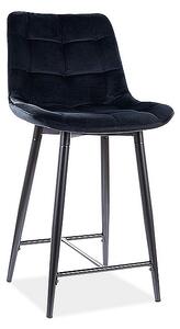 SIGNAL SIG Barová stolička CHIC H-2 velvet čierna