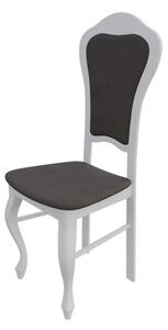 Čalúnená jedálenská stolička MOVILE 11 - biela / tmavá hnedá 2