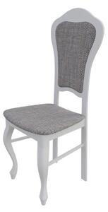 Čalúnená jedálenská stolička MOVILE 11 - biela / šedá 2