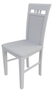 Jedálenská stolička MOVILE 12 - biela / biela eko koža