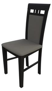 Jedálenská stolička MOVILE 12 - wenge / šedá eko koža