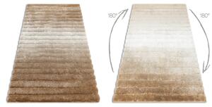Moderný koberec FLIM 007-B2 shaggy, Pruhy, béžový