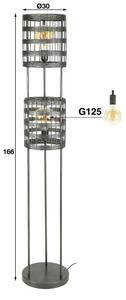 Stojaca lampa 72-67 2L Metal Blinds-Komfort-nábytok