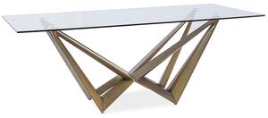 Luxusný jedálenský sklenený stôl dĺžka 200 cm šírka 100 cm
