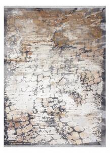 Moderný koberec LUCE 74 Dlažba vintage - Štrukturálny sivo / horčicový