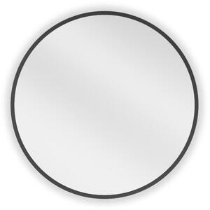 Mexen Loft kruhové kúpeľňové zrkadlo 30 cm, čierny rám - 9850-030-030-000-70