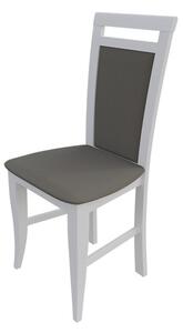 Stolička do jedálne MOVILE 16 - biela / šedá eko koža