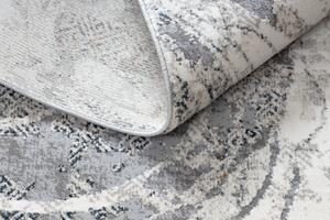 Moderný koberec REBEC strapce 51193A Vlny, Mramor vintage, krémovo / sivý