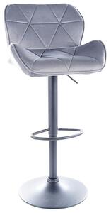 SIGNAL SIG Barová stolička C122 velvet sivá