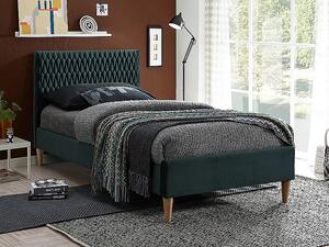 SIGNAL SIG Čalúnená posteľ Azurro velvet zelená 90x200