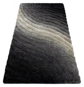 Moderný koberec FLIM 006-B1 shaggy, Vlny - sivý