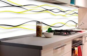 Samolepiaca fototapeta do kuchyne abstraktné vlny