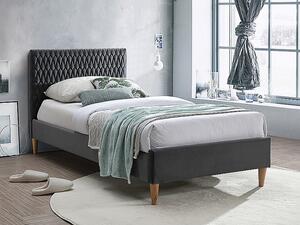 SIGNAL SIG Čalúnená posteľ Azurro velvet sivá 90x200