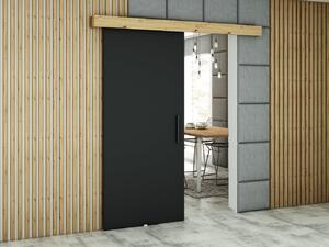 Posuvné dvere LORETA 1 - 90 cm, čierne / dub artisan